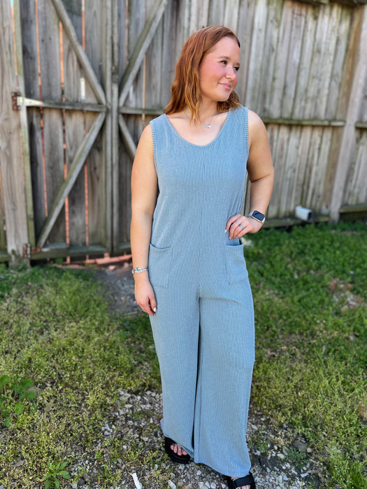 SLATE TO THE PARTY JUMPSUIT