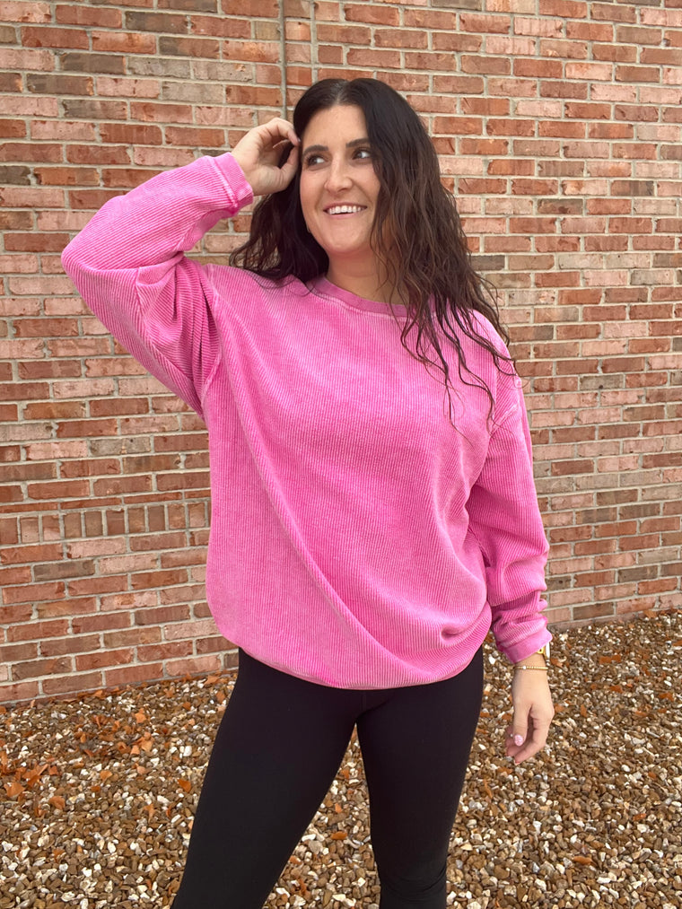 CORDED PULLOVER- 5 COLORS