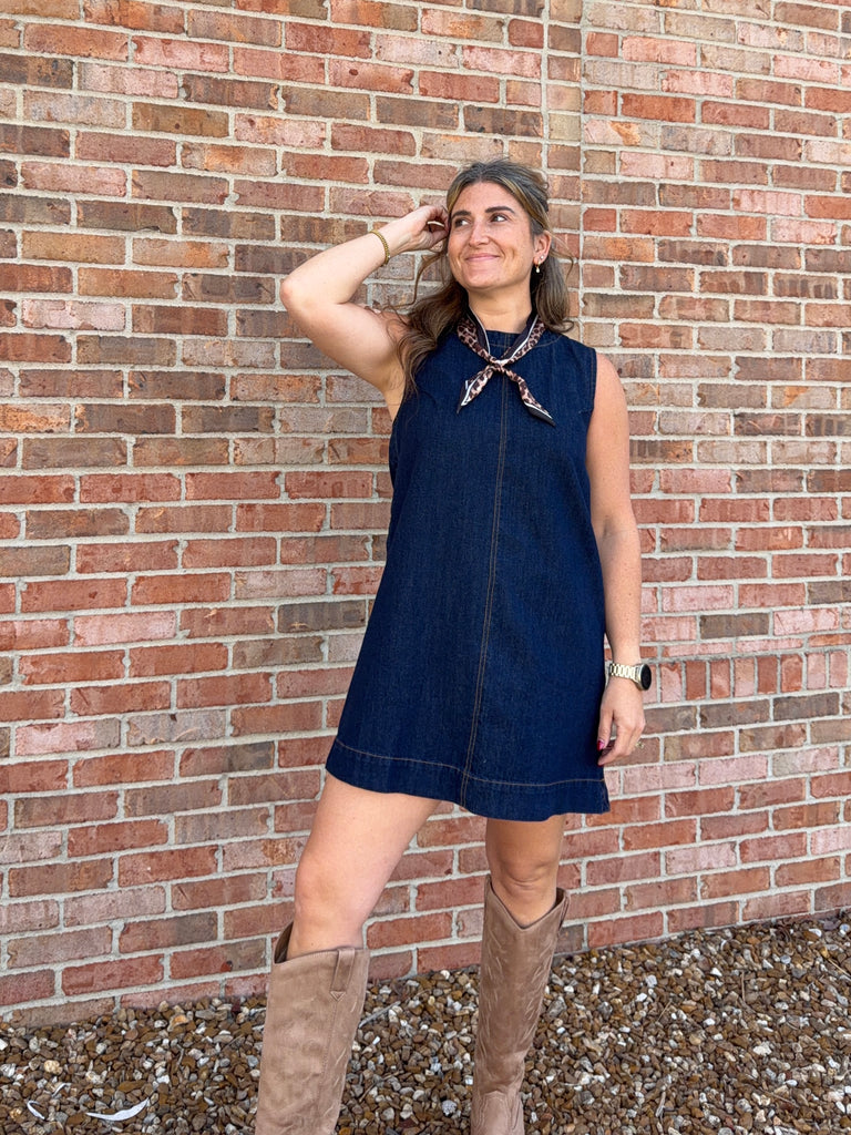 denim dress tank DARK TOP – Crave Boutique feminine finish Duration:14 Days Elegant Tea-Length Ruffles Asymmetrical Sequins Dresses