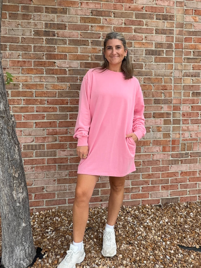 sweat shirt dress SWEATSHIRT DRESS- 3 COLORS – Crave Boutique