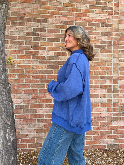 VINTAGE WASH MOCK NECK