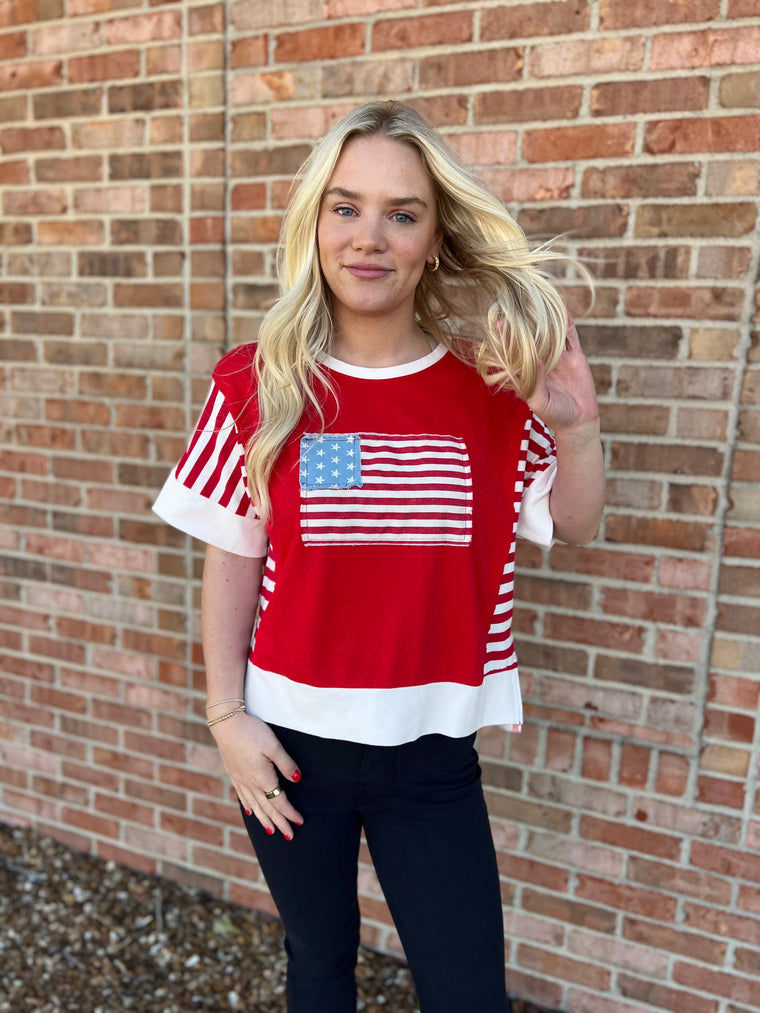 FLAG PATCH TOP