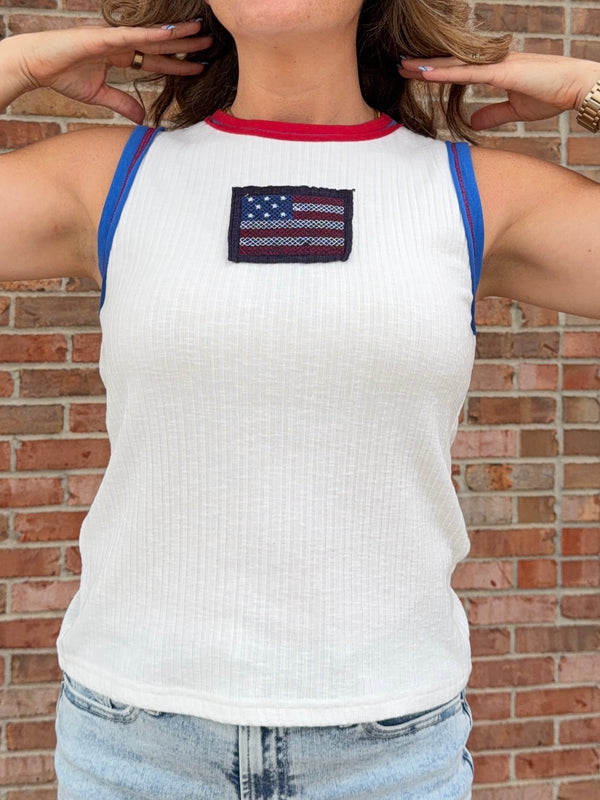 FLAG PATCH TANK TOP
