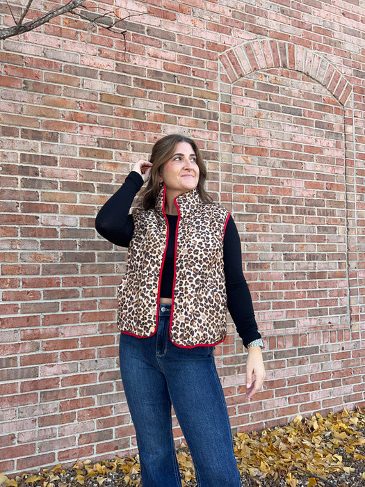 LEOPARD PRINT VEST