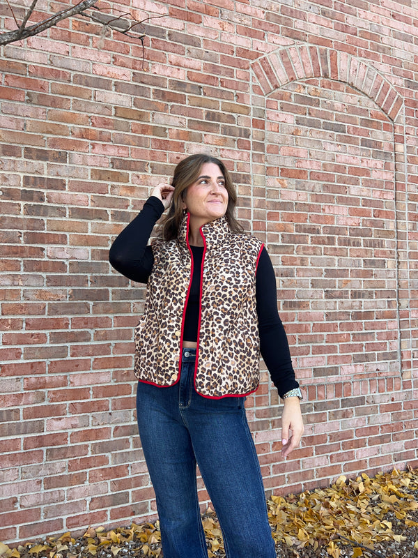 LEOPARD PRINT VEST