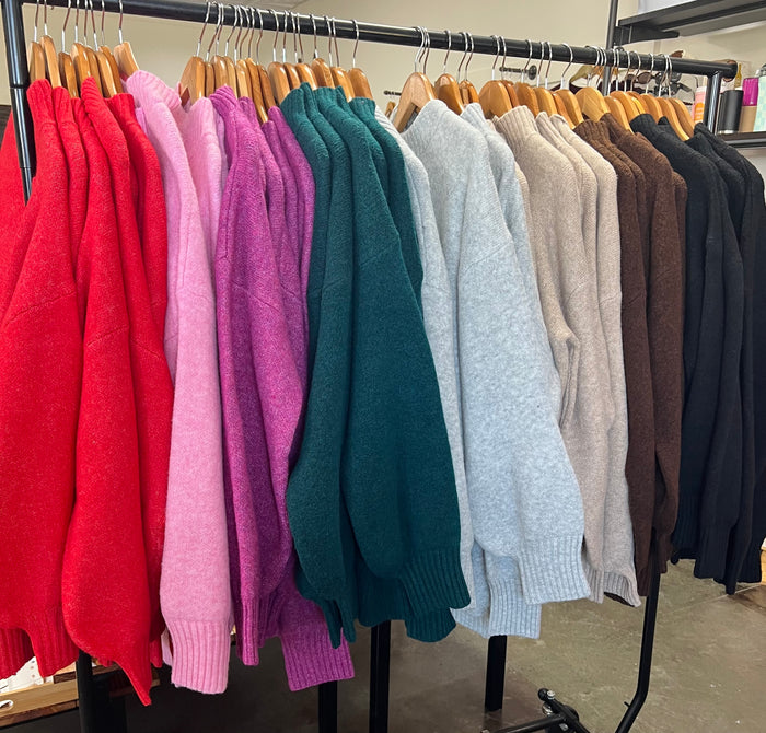 MOCK NECK SWEATER- 8 COLORS