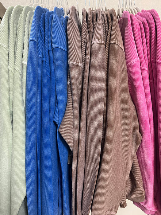 CORDED PULLOVER- 6 COLORS
