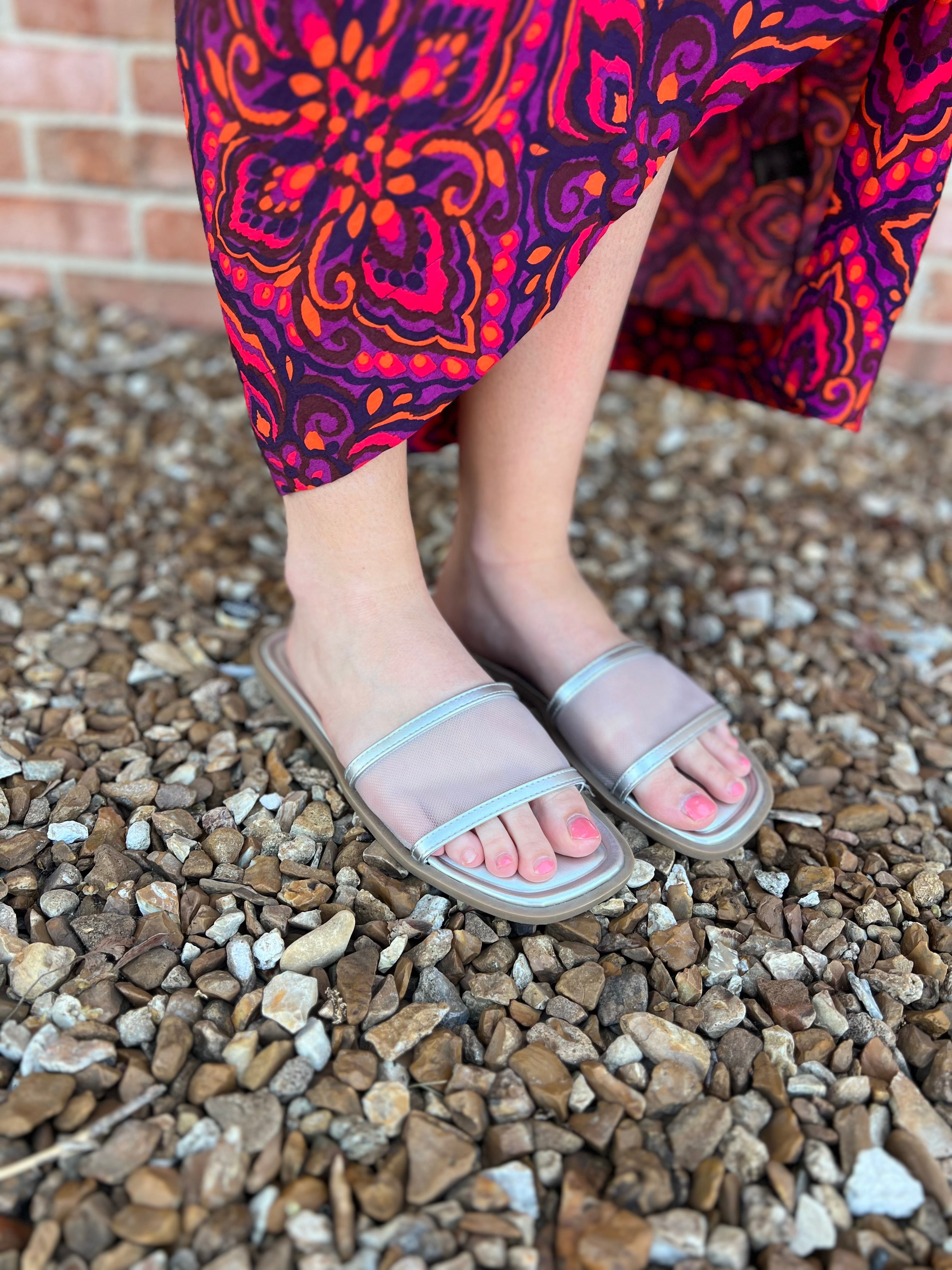SILVER MESH SANDAL