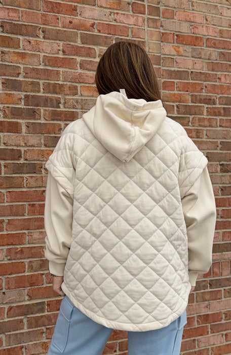 QUILTED PULLOVER