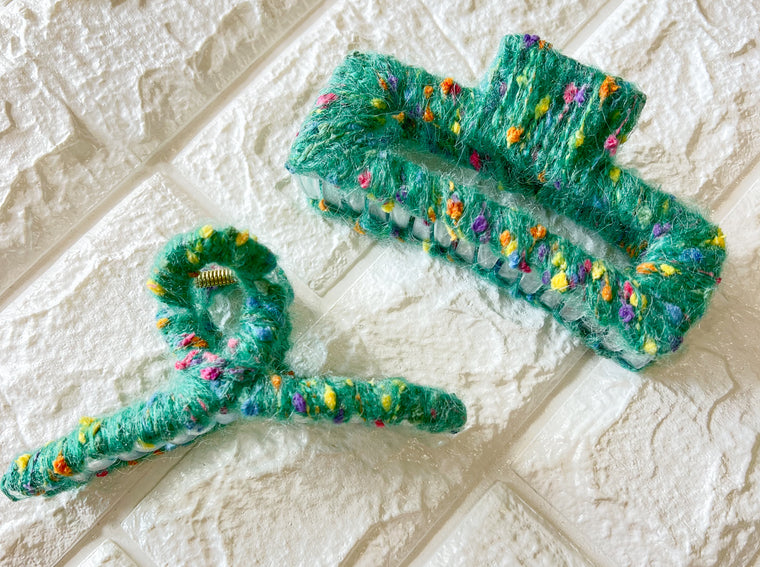 YARN COVERED CLAW CLIPS