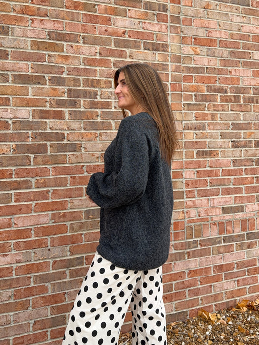 ONLY INTENTIONS CHARCOAL SWEATER