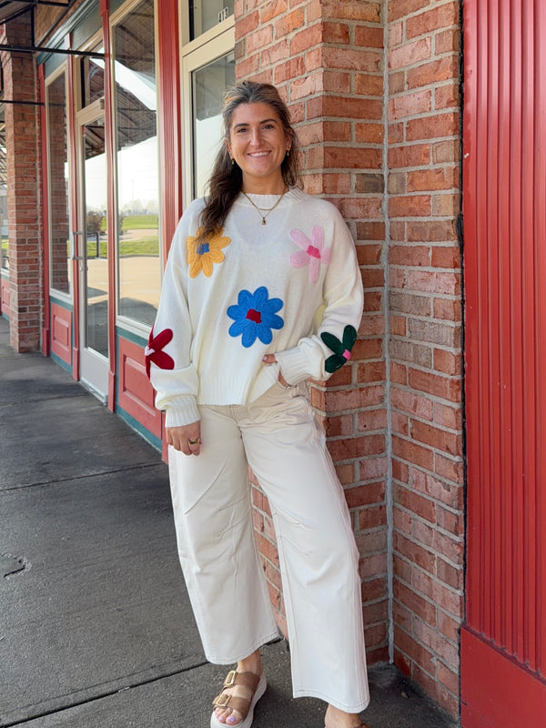 CROCHET FLOWER SWEATER