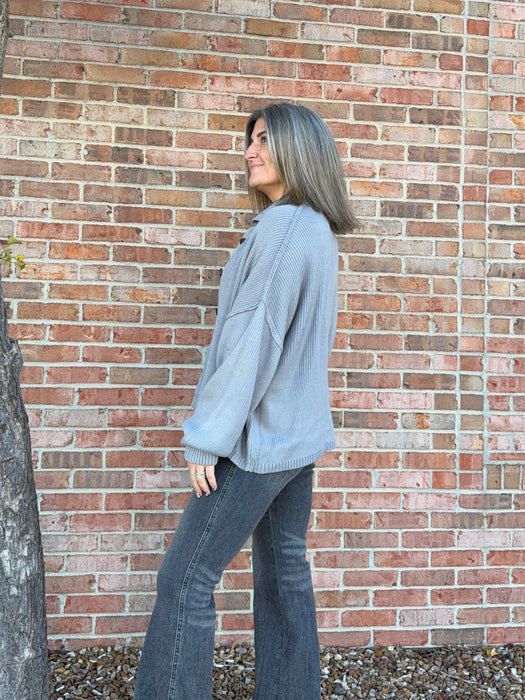 LARGE BUTTON FRONT CARDIGAN- 3 COLORS