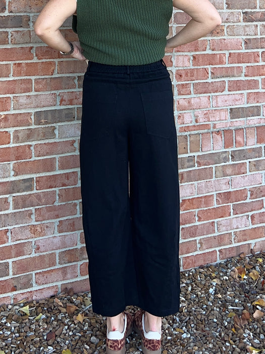 WIDE LEG DENIM PANTS- 2 COLORS