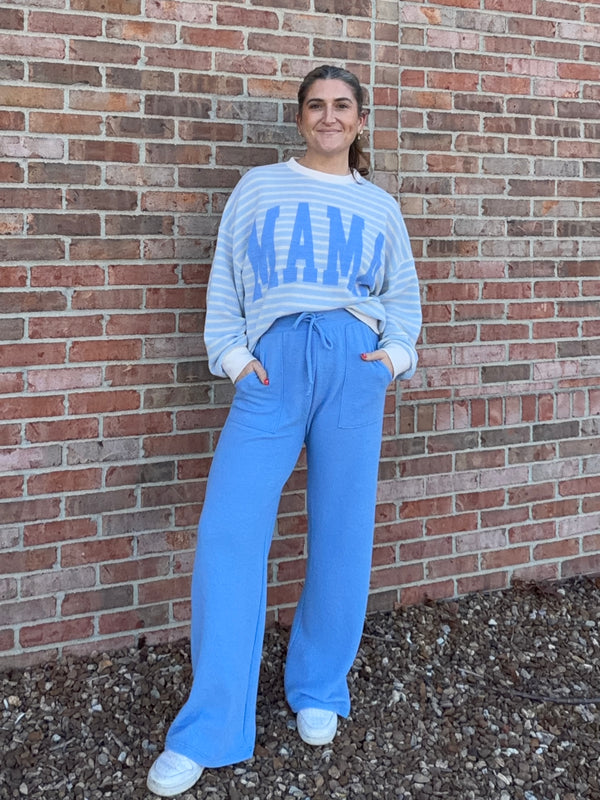 BABY'S BLUE DRAWSTRING PANTS