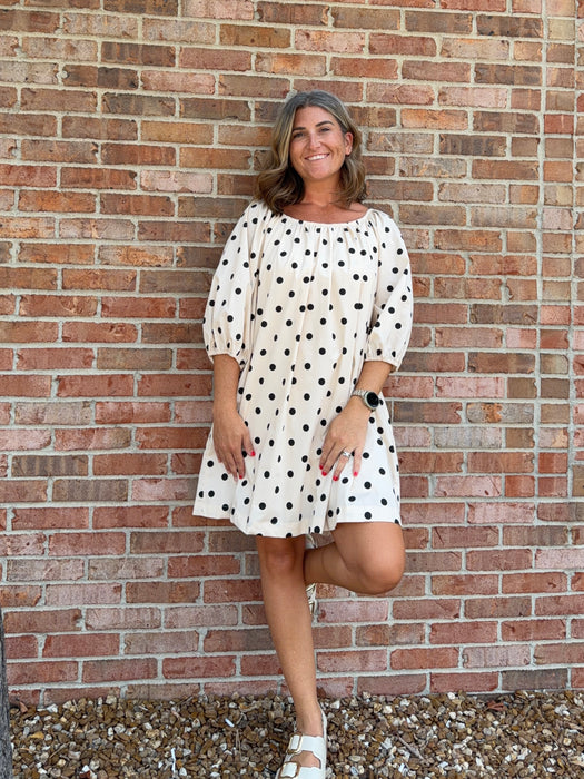 POLKA DOT MINI DRESS