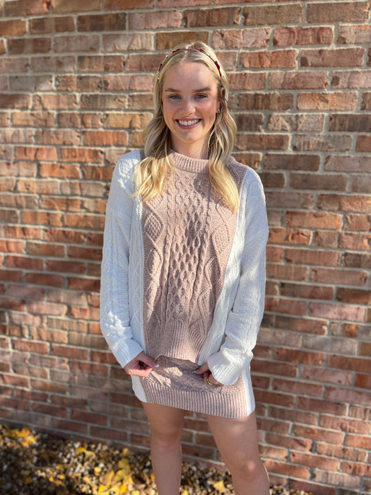 TWO TONE CHENILLE SWEATER