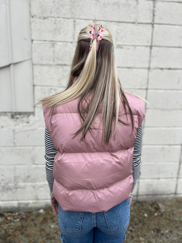 SMOOTH PUFFER VEST- 2 COLORS