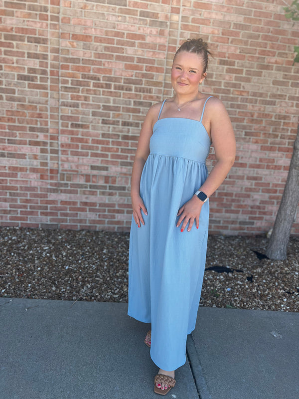 SPAGETTI STRAP MAXI DRESS