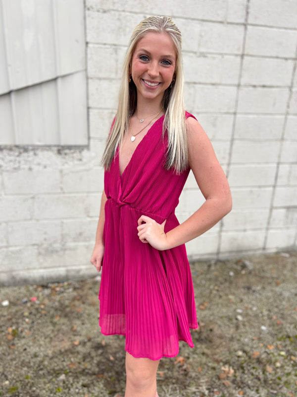 PLEATED MINI DRESS PLEATED MINI DRESS