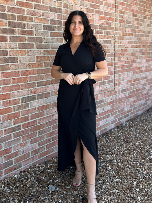 LITTLE BLACK WRAP DRESS
