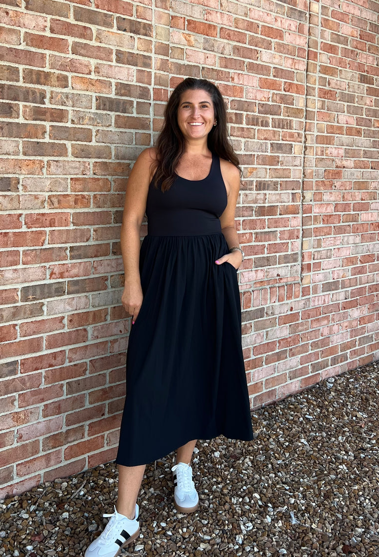 BREEZE EASE RIBBED TANK DRESS