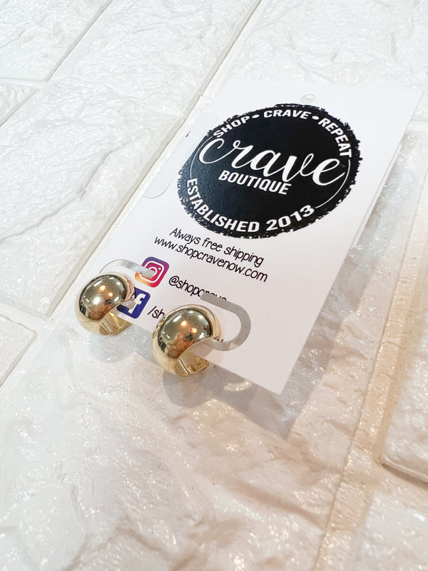 MINI GOLD HOOP EARRING