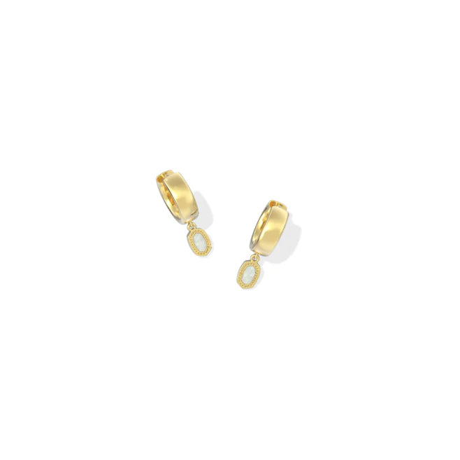 KENDRA SCOTT: MINI ELLIE WIDE HUGGIE HOOP- 2 COLORS