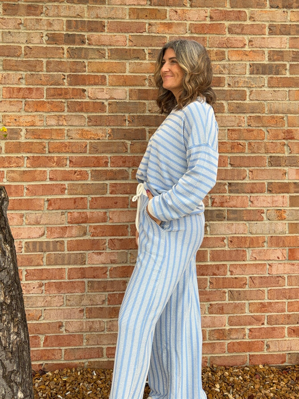 RIBBED STRIPED MATCHING SET- 3 COLORS