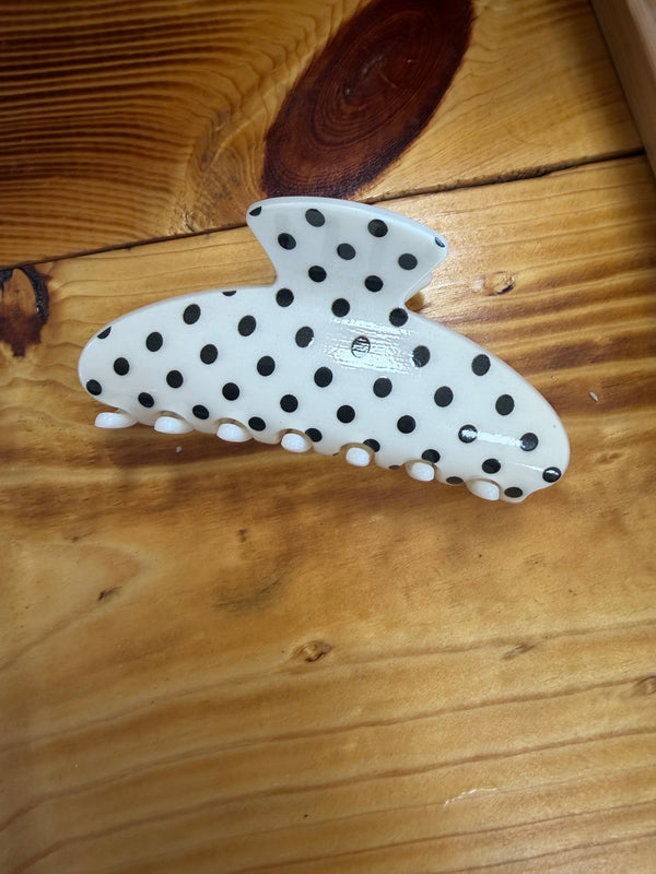 POLKA DOT CLAW CLIP- 4 COLORS