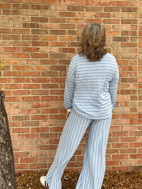 RIBBED STRIPED MATCHING SET- 3 COLORS
