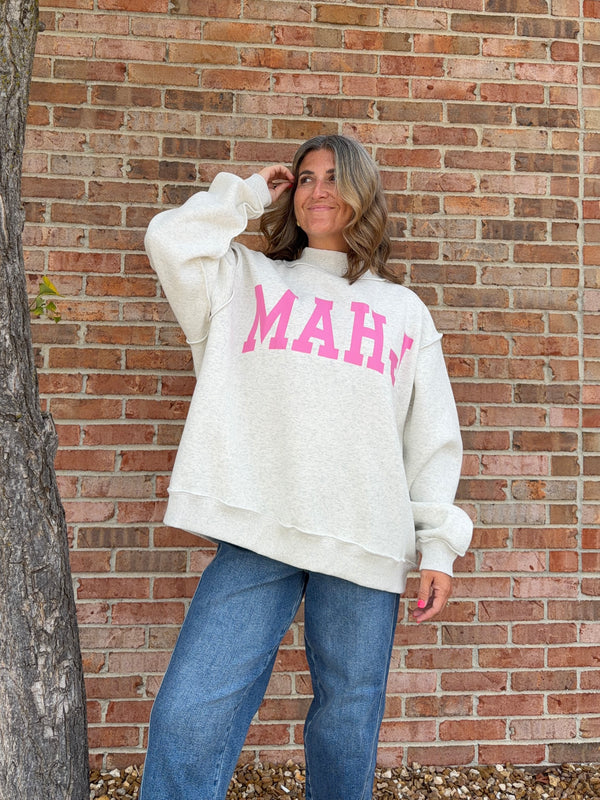 MAHJ REVERSIBLE MOCK NECK SWEATSHIRT