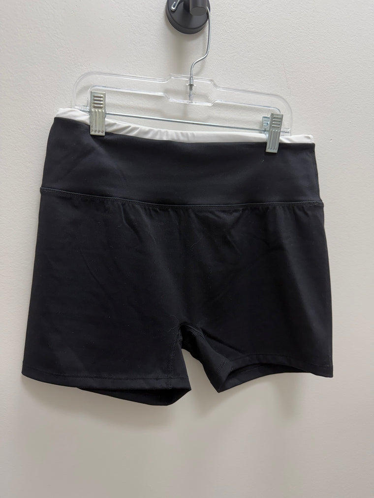 WHITE TRIM BIKER SHORTS