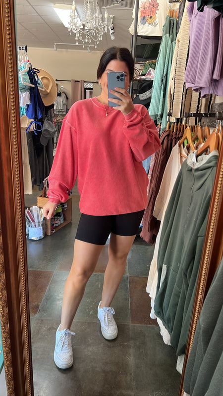 CORDED PULLOVER- 2 COLORS