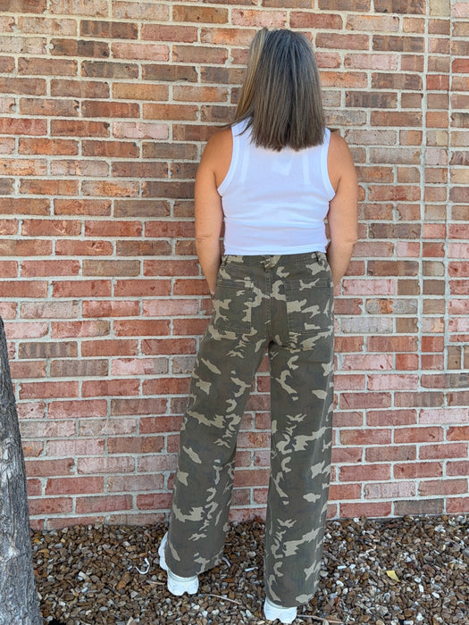 CAMOUFLAGE STRETCH PANTS
