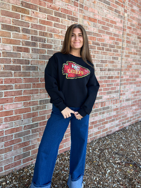 FAUX SEQUINS CHIEFS SWEATSHIRT
