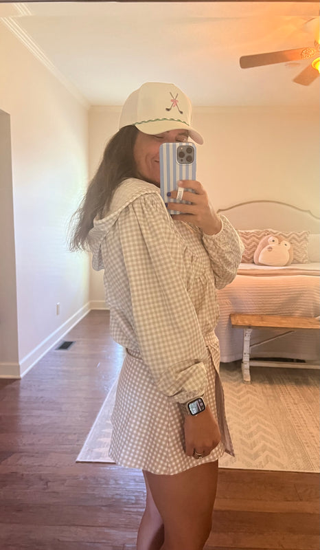 BEIGE GINGHAM JACKET