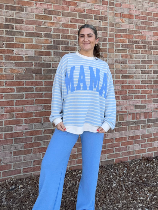 MAMA WAFFLE KNIT TOP- 2 COLORS