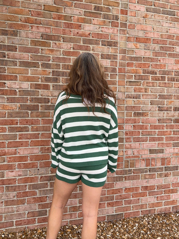 GREEN STRIPED SET