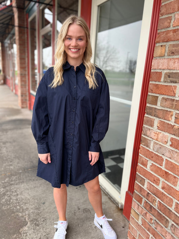 CLASSY TO ME NAVY DRESS