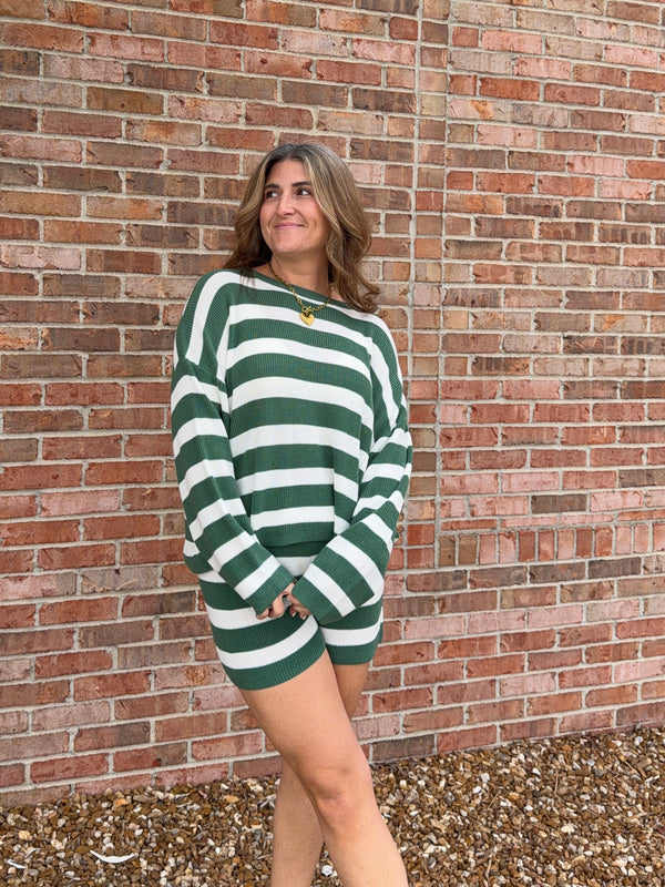 GREEN STRIPED SET