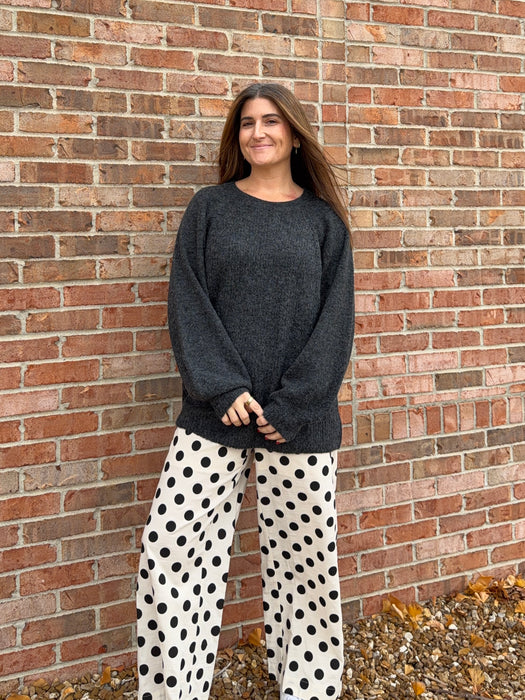 ONLY INTENTIONS CHARCOAL SWEATER