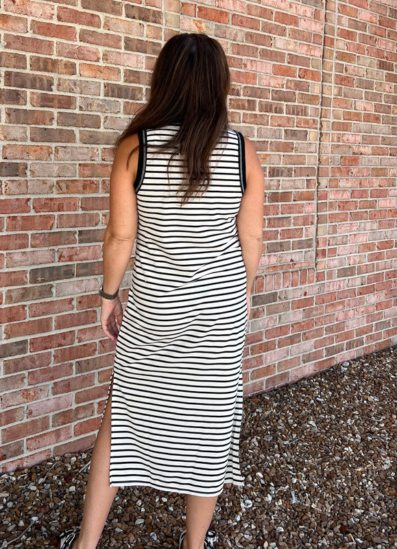 NICE TO MEET YOU STRIPED MIDI