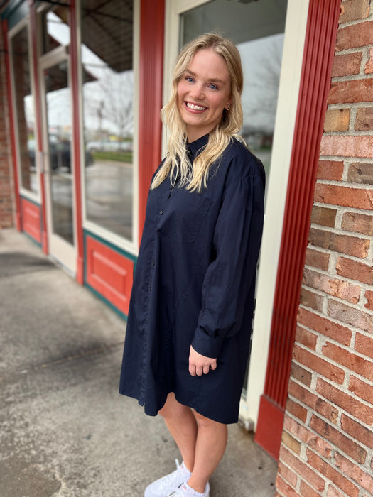 CLASSY TO ME NAVY DRESS