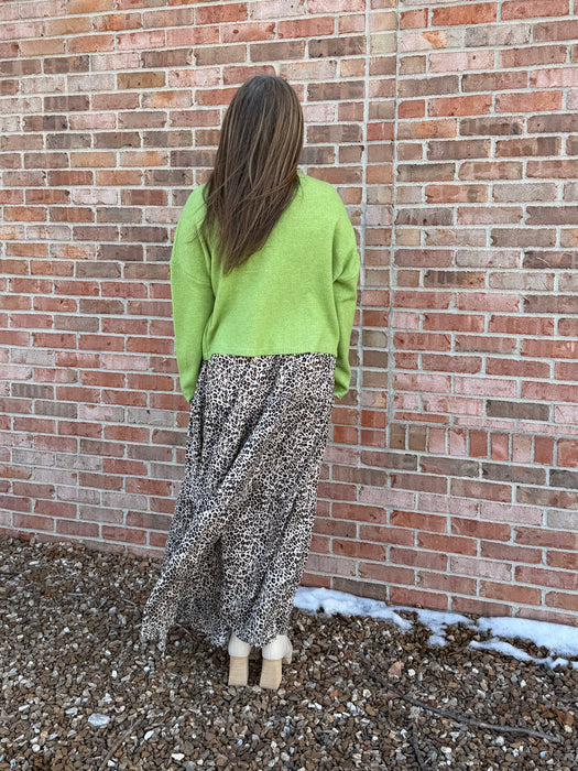 ANIMAL PRINT MAXI SKIRT