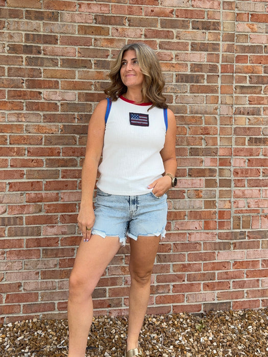 FLAG PATCH TANK TOP