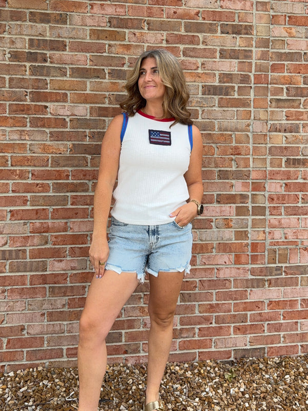 FLAG PATCH TANK TOP