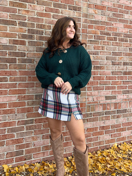 GOLD BUTTON CARDIGAN- 3 COLORS