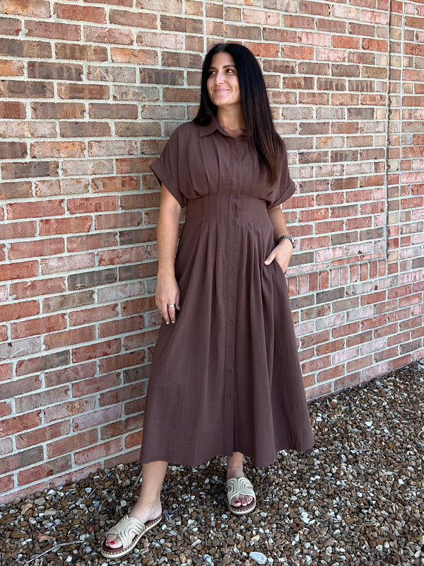 ESPRESSO MIDI DRESS ESPRESSO MIDI DRESS