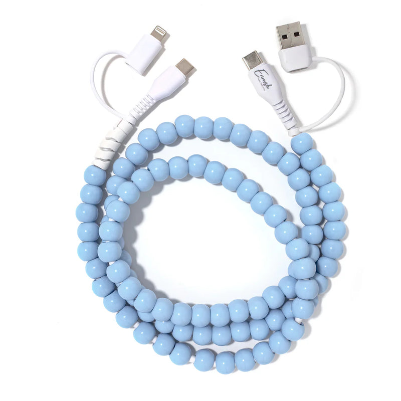 BEADED PHONE CHARGER- 12 COLORS